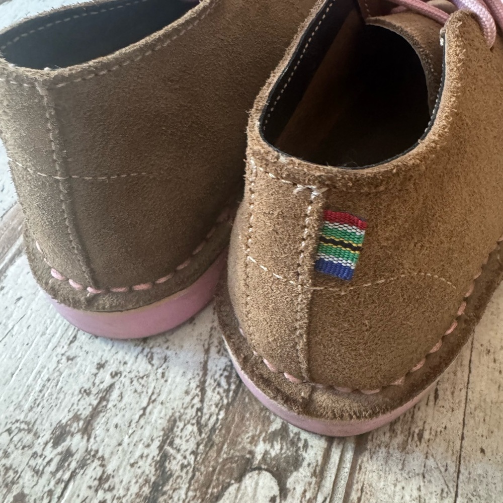 VELDSKOEN leather boots with pink soles and laces🤎🩷unisex but womens sizing🩷🤎 - Picture 9 of 16